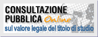 Consultazione sul valore legale del titolo di studio